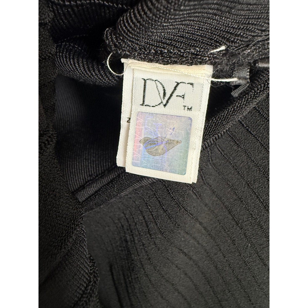 Diane von Furstenberg Pleated Bandage Fit & Flar Little Black Dress M DVF LBD - Picture 7 of 12